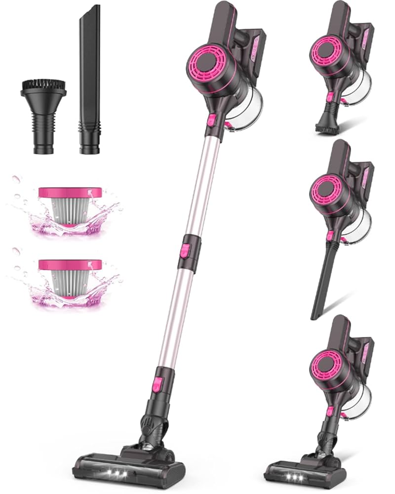 Amazon | コードレス掃除機 33000pa サイクロン 180°まで平ら 55分間